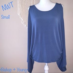 Bishop + Young Ellie Cold Shoulder Poncho T-Shirt